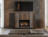 Loft Brown Fireplace Console TV Stand | Pine Wood