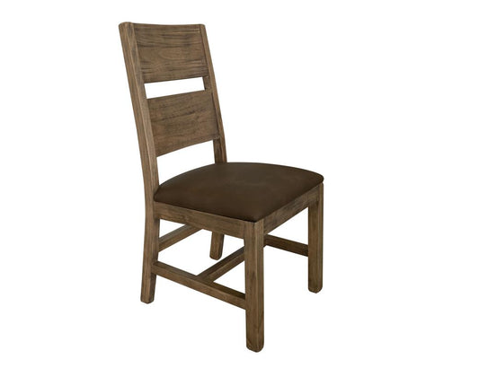 Natural Teca Wooden Chairs - Melina Wood Upholstered Seating