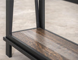 4 Shelf Bookcase - Industrial Wood & Metal Storage | Loft Brown