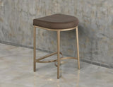 24" Upholstered Stool - Wooden Frame & Metal Base | Dining