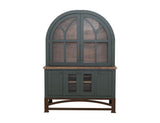 6 Door Obsidian Hutch - Mid-Century French Dining Furniture