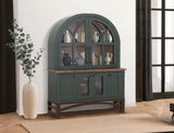 6 Door Obsidian Hutch - Mid-Century French Dining Furniture
