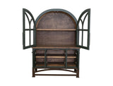 6 Door Obsidian Hutch - Mid-Century French Dining Furniture