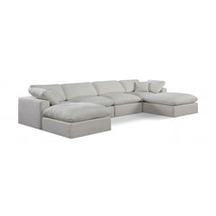 Comfy Linen Textured Fabric Sectional