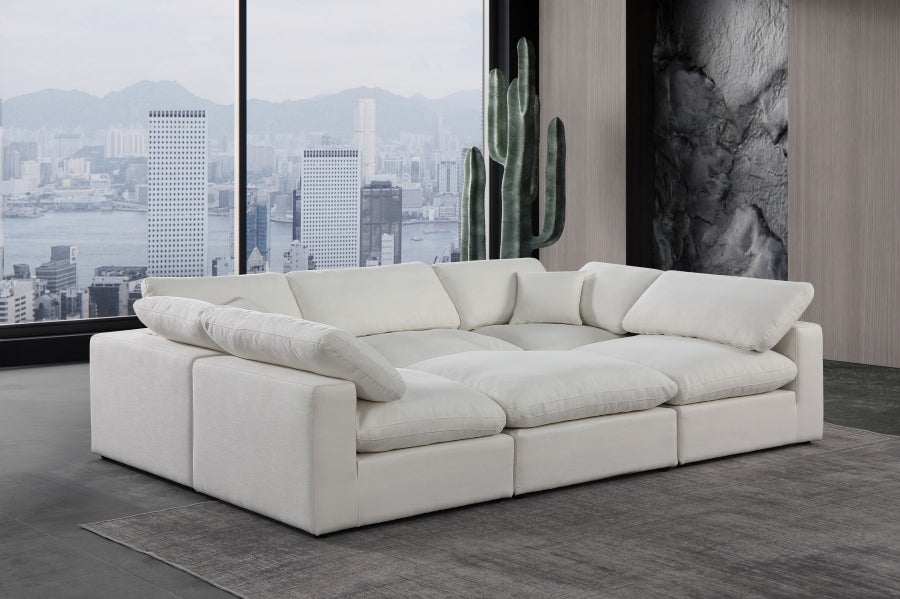 Comfy Linen Textured Fabric Sectional