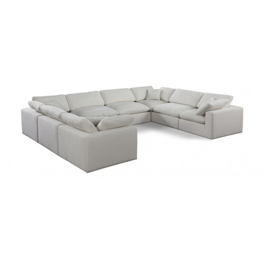 Comfy Linen Textured Fabric Sectional