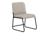 Upholstered Chair with Wooden Frame & Metal Base | Modern Barstool
