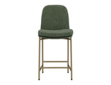 Upholstered Barstool Wooden Frame Metal Base | Modern Bar Seating