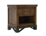1 Drawer 1 Shelf Walnut Nightstand | Parota Wood Bedroom