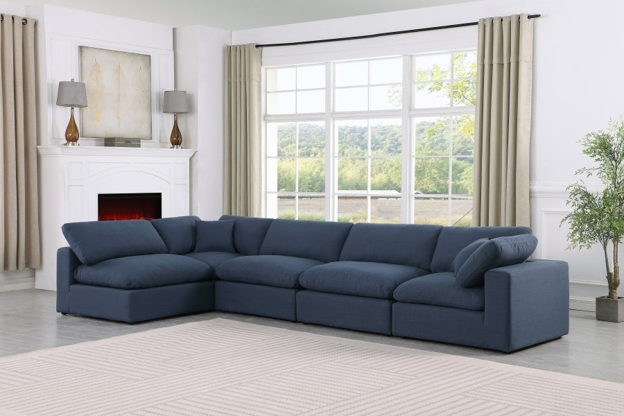 Comfy Linen Textured Fabric Sectional