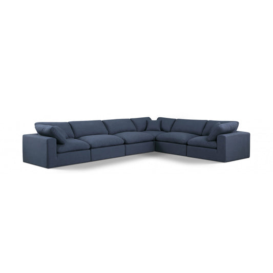 Comfy Linen Textured Fabric Sectional