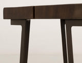 Walnut Cocktail Table with Live-Edge Parota Wood & Gold Metal Inlays