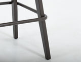 Modern Eclipse Upholstered Barstool - Wooden Frame & Metal Base