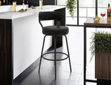 Maison Bar Stool - Modern Wooden Frame & Metal Base Barstool