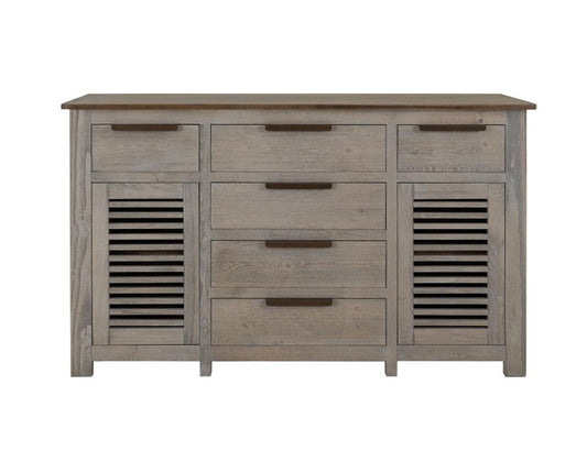 6 Drawer 2 Door Buffet | Ivory & Brown Dining Room Storage