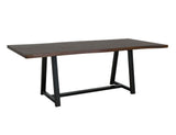 Walnut Live Edge Dining Table | Modern Trestle Design