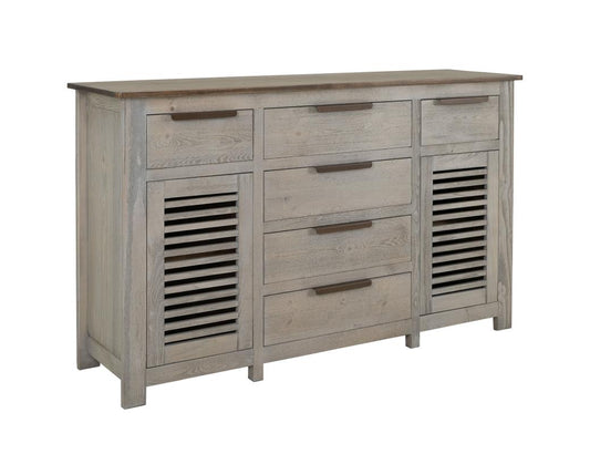 6 Drawer 2 Door Buffet | Ivory & Brown Dining Room Storage