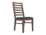 Walnut Collection Wooden Chair - Melina Wood Ladder-Back Dining Chair