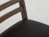 Walnut Collection Wooden Chair - Melina Wood Ladder-Back Dining Chair