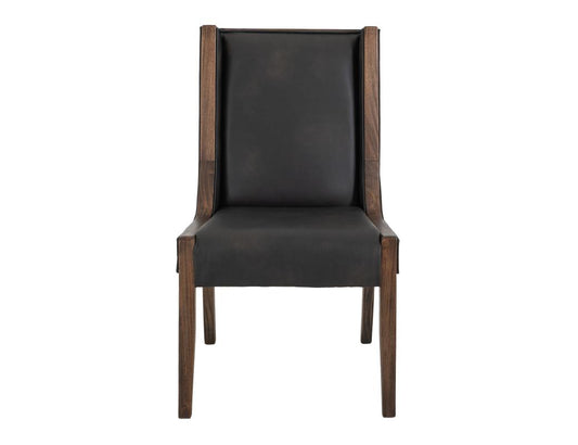 Walnut Upholstered Wooden Chair | Solid Melina Wood Dining