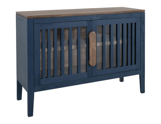 Autumn Console - 2 Door Pine Wood Storage Cabinet with Shelf