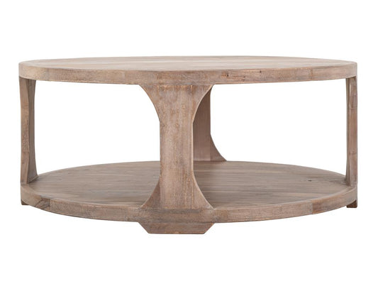 1 Shelf Cocktail Table | White Balam Handcrafted Mango & Teak
