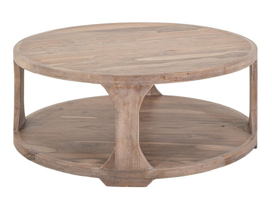 1 Shelf Cocktail Table | White Balam Handcrafted Mango & Teak
