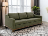 Wooden Frame Sofa with Solid Pine Wood & Block Feet