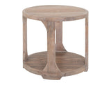 White Balam 1 Shelf End Table - Handcrafted Mango & Teak Wood