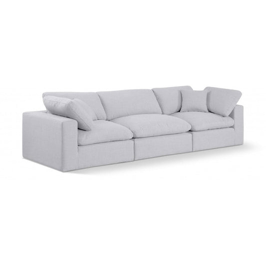 Comfy Linen Textured Fabric Sofa