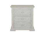 3 Drawer Nightstand - Terra White Solid Pine Bedroom Furniture