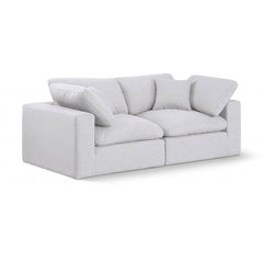 Comfy Linen Textured Fabric Sofa