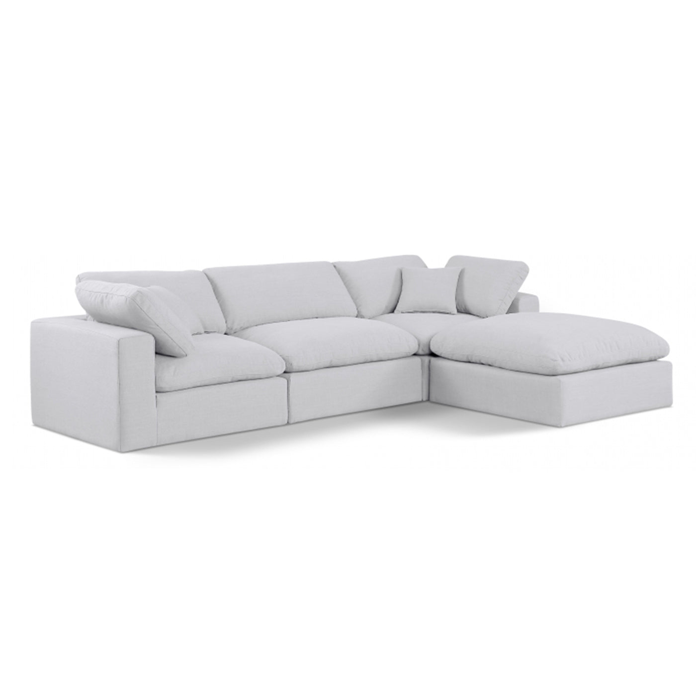 Comfy Linen Textured Fabric Sectional