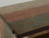 2 Drawer 1 Door 52" TV Stand - Antique Pine Wood Rustic