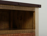 2 Drawer 1 Door 52" TV Stand - Antique Pine Wood Rustic