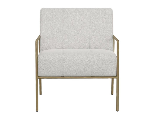 Aragon Armchair - Gold Metal Frame Accent Chair | Modern Design