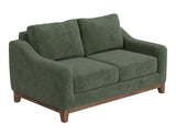 Wooden Frame Loveseat | Olivo Mid-Century Modern Design