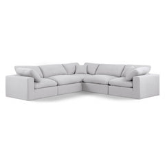 Comfy Linen Textured Fabric Sectional