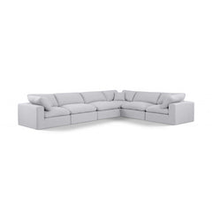 Comfy Linen Textured Fabric Sectional