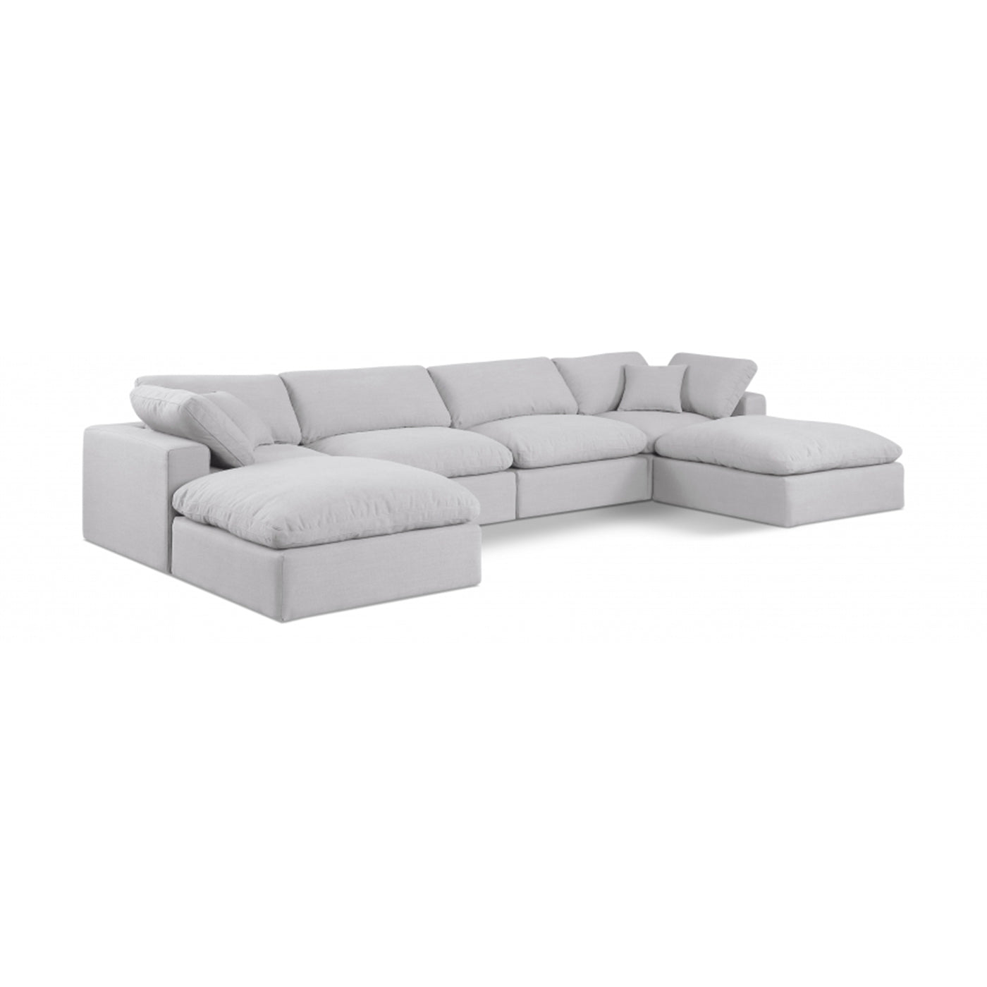 Comfy Linen Textured Fabric Sectional