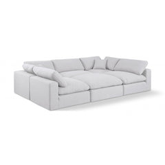 Comfy Linen Textured Fabric Sectional