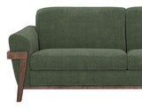 Wooden Frame Loveseat | Loft Brown Collection Transitional Design