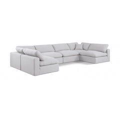 Comfy Linen Textured Fabric Sectional