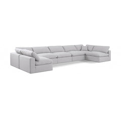 Comfy Linen Textured Fabric Sectional