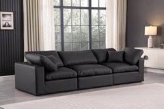 Comfy Faux Leather Sofa