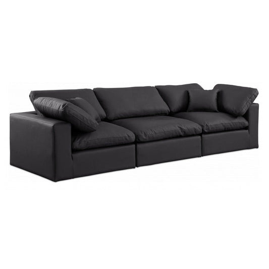 Comfy Faux Leather Sofa