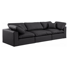 Comfy Faux Leather Sofa