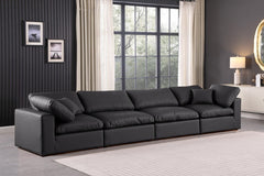 Comfy Faux Leather Sofa