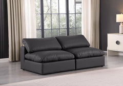 Comfy Faux Leather Sofa