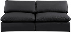 Comfy Faux Leather Sofa